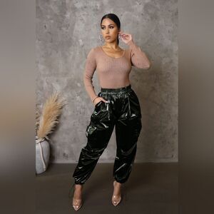 Blind Side Olive Metallic JOGGERS Pants